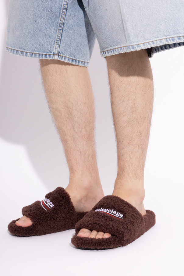 Balenciaga Futrzane slippers