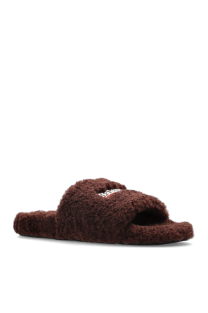 Balenciaga Futrzane slippers