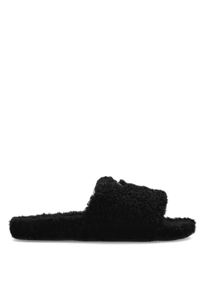 Chanclas de pelo con logo