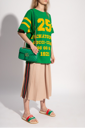 Gucci Salma Hayek wore a delicately embroidered custom creation grafischem Gucci