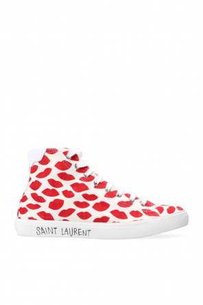 saint laurent black logo pumps