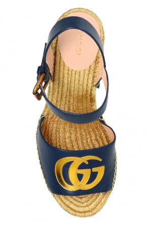 Gucci Wedge sandals with logo
