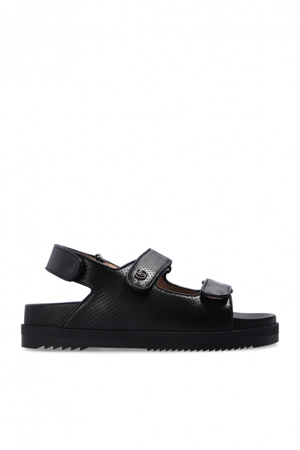 gucci bambou Leather sandals with logo