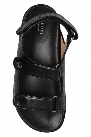 Gucci Leather sandals with logo