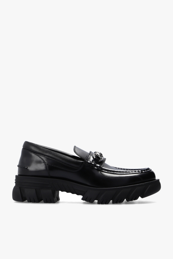 gucci blue Leather loafers