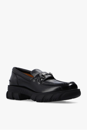 gucci chain Leather loafers