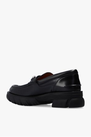 gucci chain Leather loafers