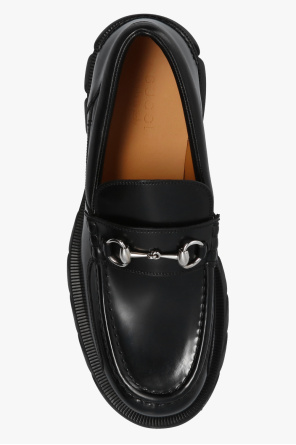 gucci blue Leather loafers