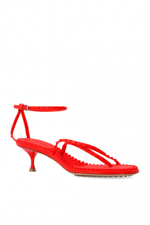 bottega Card Veneta Heeled leather sandals