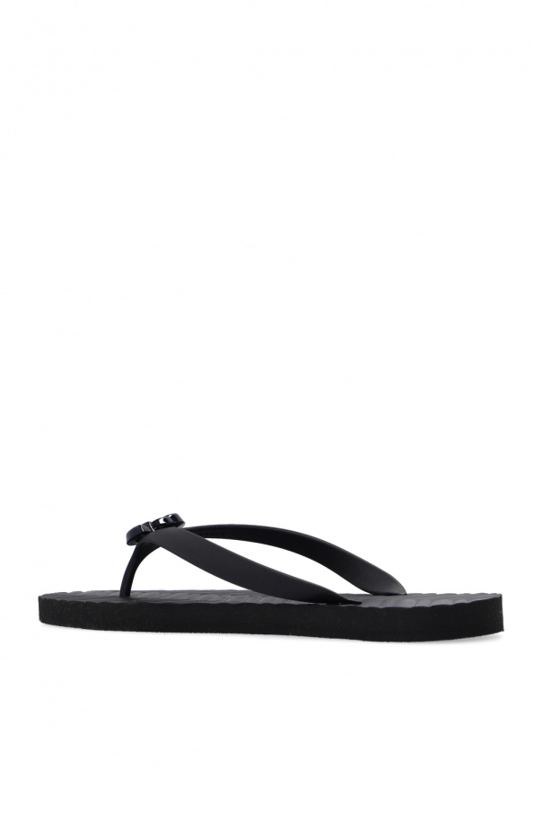 New Gucci GG Black Flip Flop Sandal Size US 13.5 659229 J8710 1000