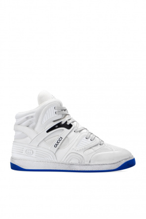 hvide Rhyton-sneakers i læder med Gucci-logo