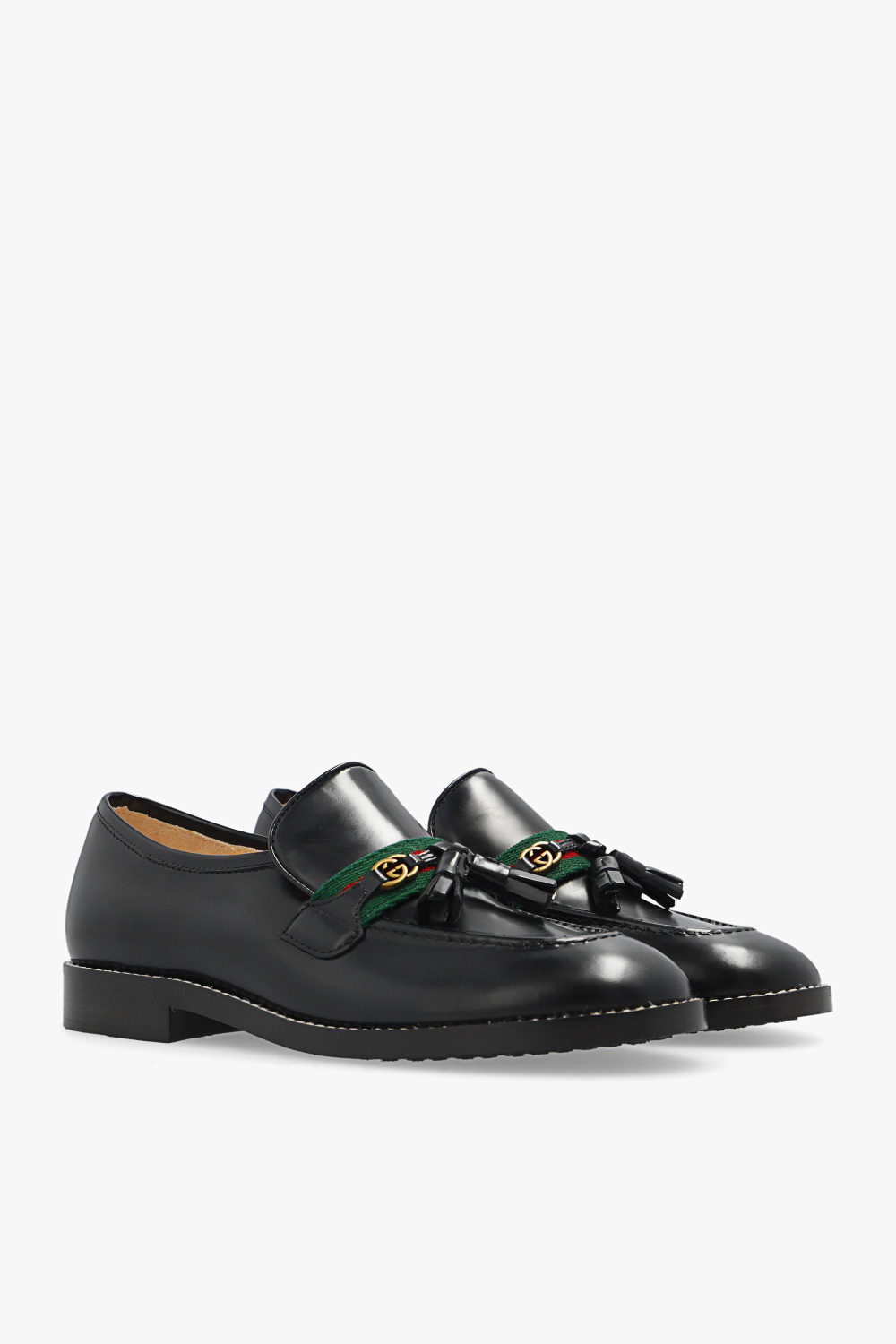 gucci owned Kids Leather moccasins