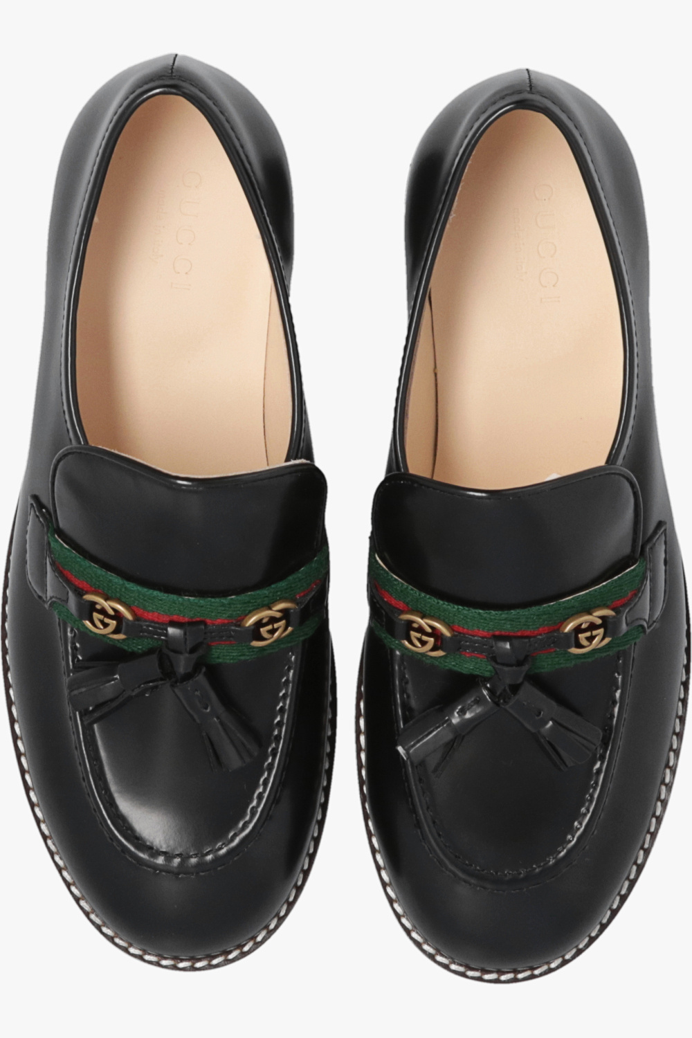 gucci owned Kids Leather moccasins