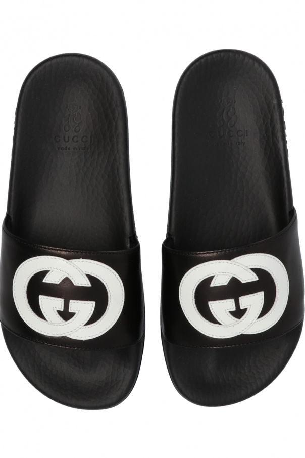 gucci Tote Kids Slides with logo