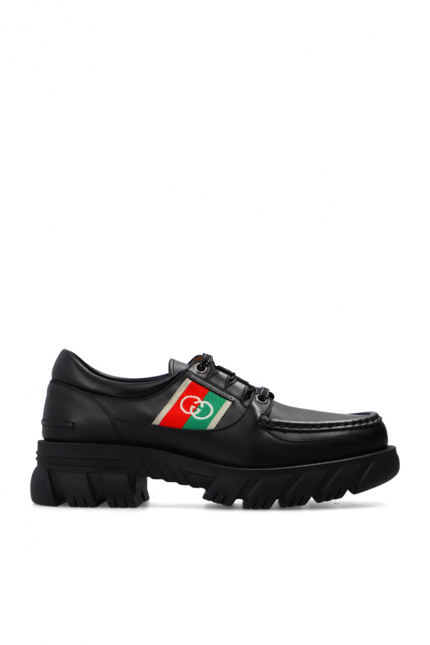 Gucci Leather shoes with logo