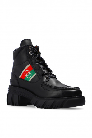 gucci alessandro Logo-embroidered boots