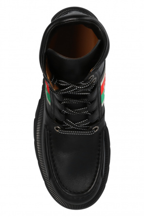 gucci alessandro Logo-embroidered boots