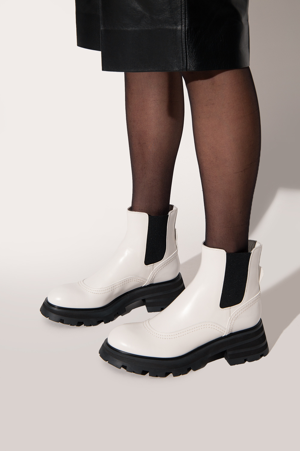 Alexander McQueen Leather Chelsea boots