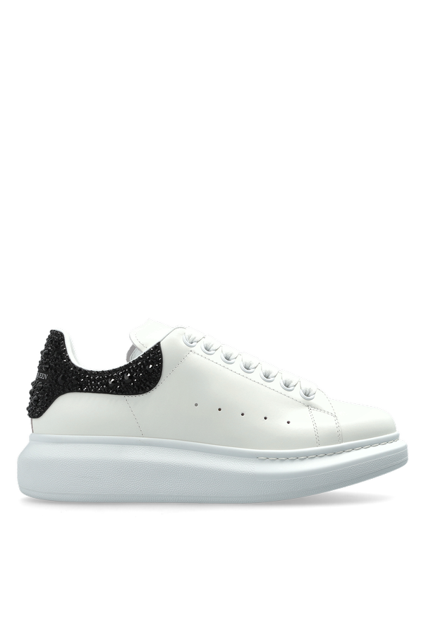 Leather sports shoes with shimmering crystals od Alexander McQueen