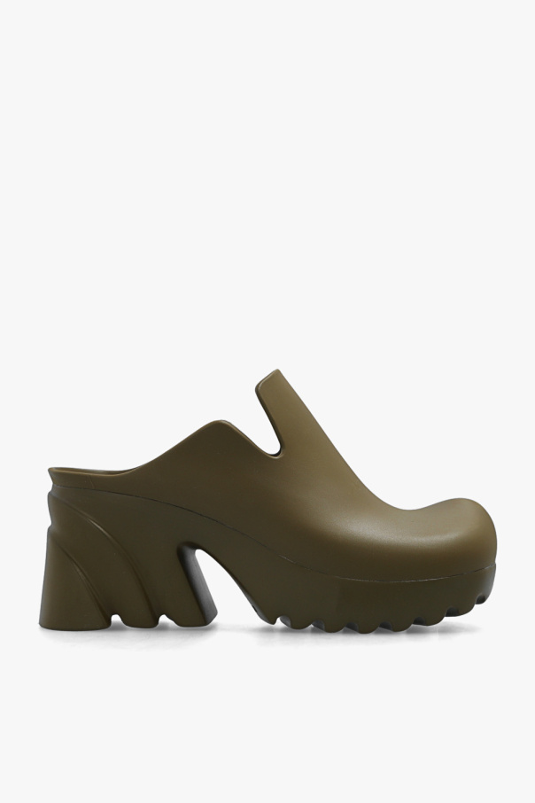 Bottega neckline Veneta ‘Flash’ heeled mules