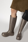bottega Brown Veneta Platform rain boots