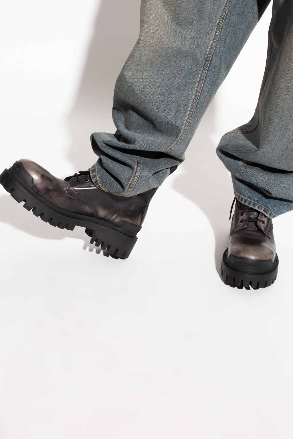 Balenciaga Strike leather ankle boots  Mens Shoes  Vitkac