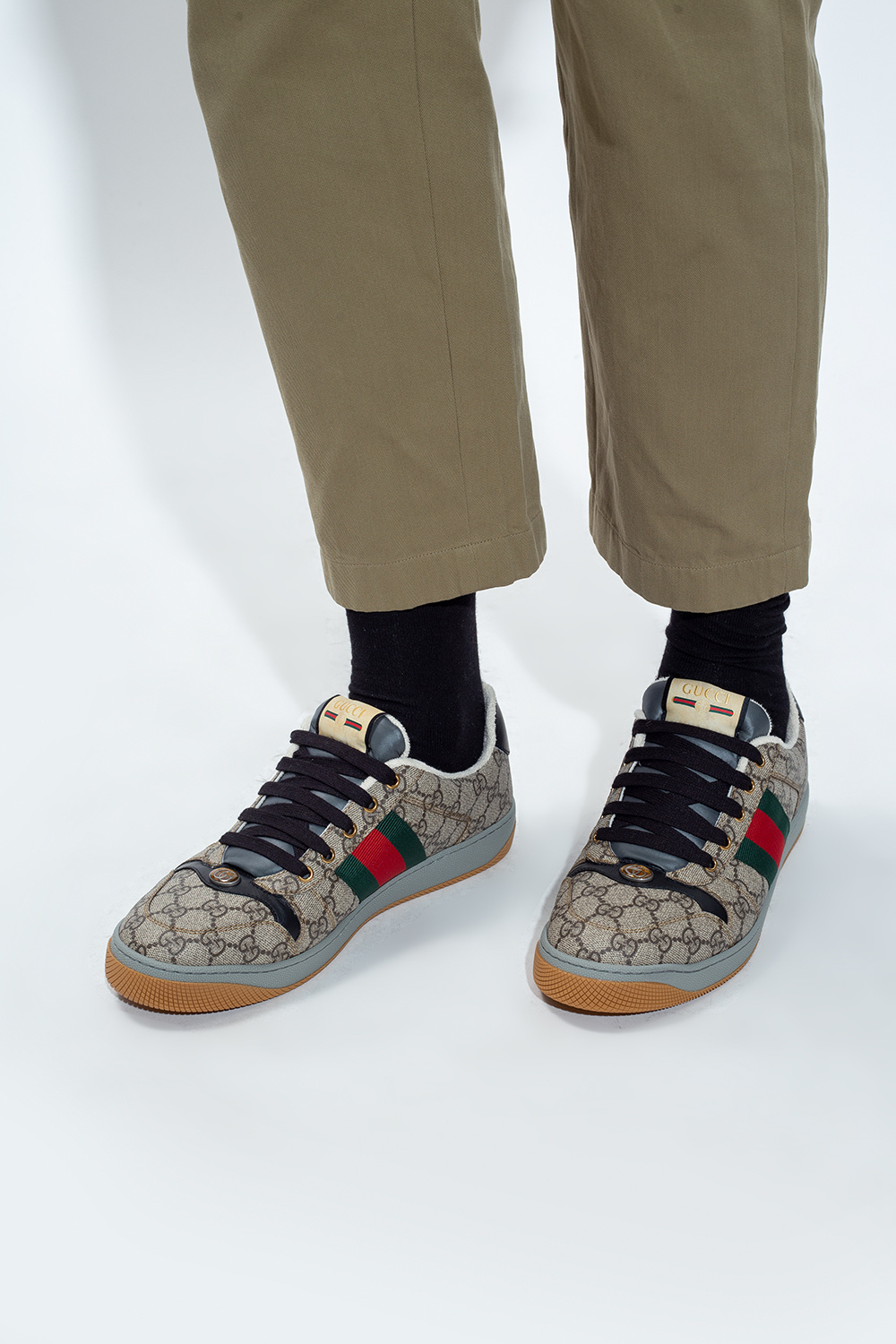 gucci chain-link ‘Screener’ sneakers