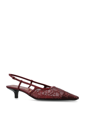 Gucci Zapatos de tacón con brillantes cristales