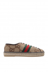 gucci web and leather thong sandal item