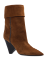 Saint Laurent BROWN ‘Niki’ heeled ankle boots