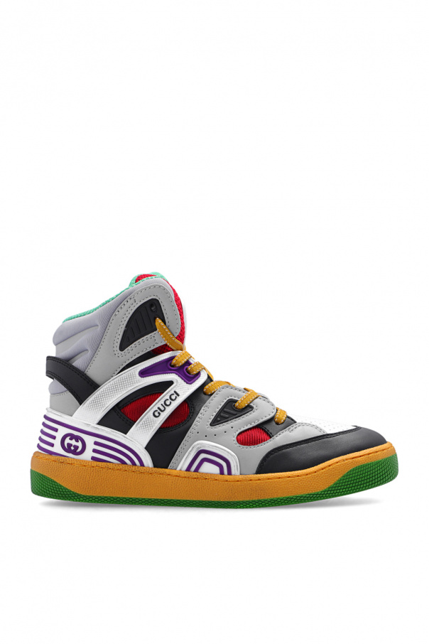 gucci marron Kids ‘gucci marron Basket’ high-top sneakers