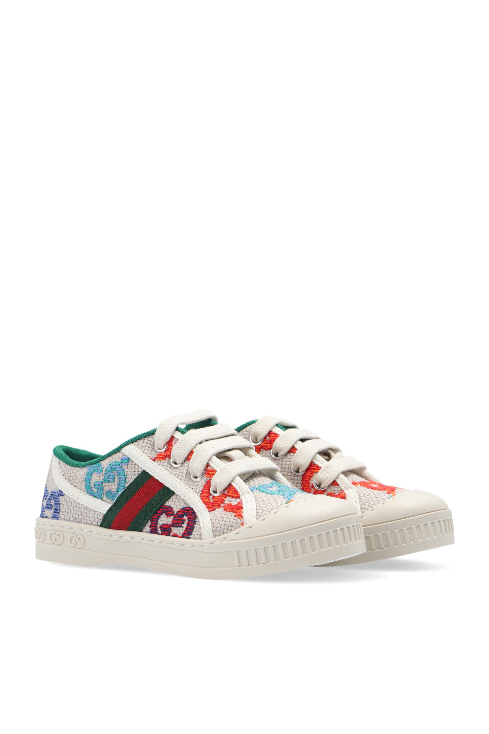 gucci Jackie Kids Logo-embroidered sneakers