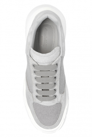 Alexander McQueen Alexander McQueen Mens Heel Tab Wedge Sole Sneakers in White Petrol