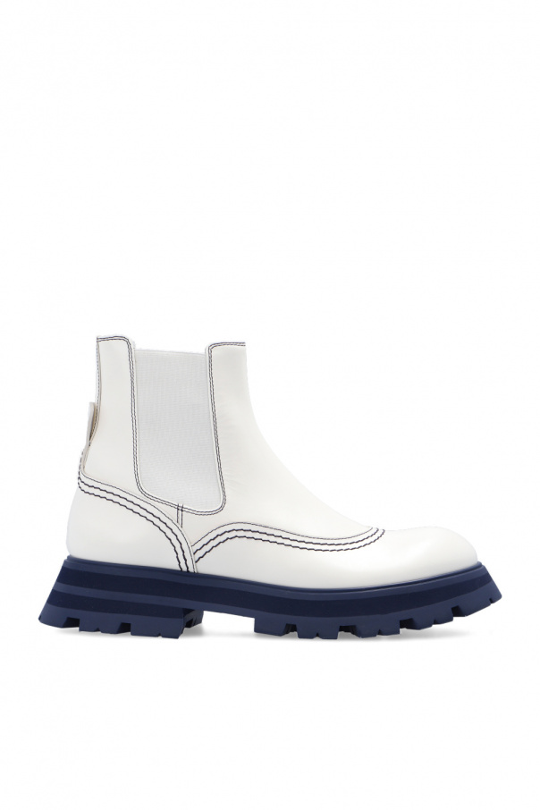 Alexander McQueen Leather Chelsea boots