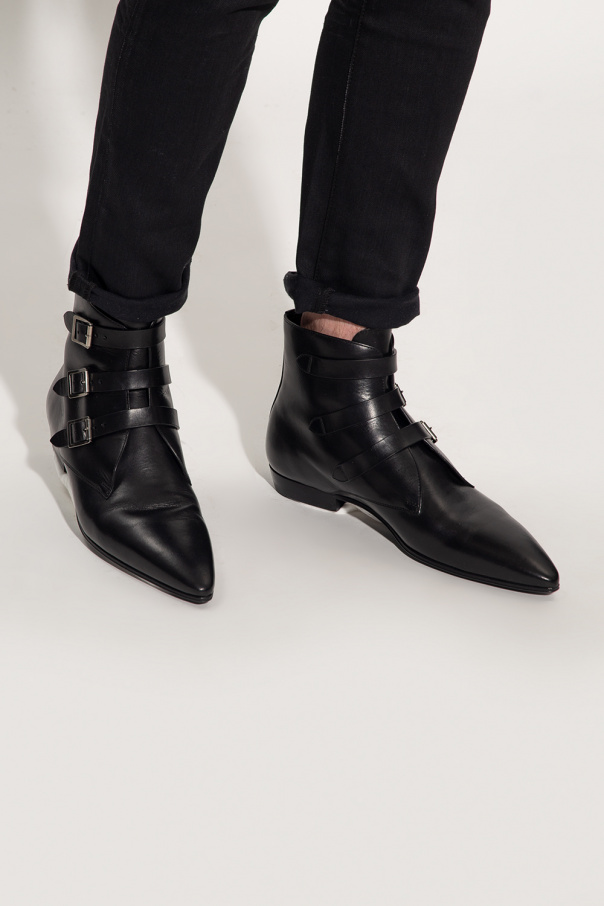 Saint Laurent ‘Stan’ leather ankle boots