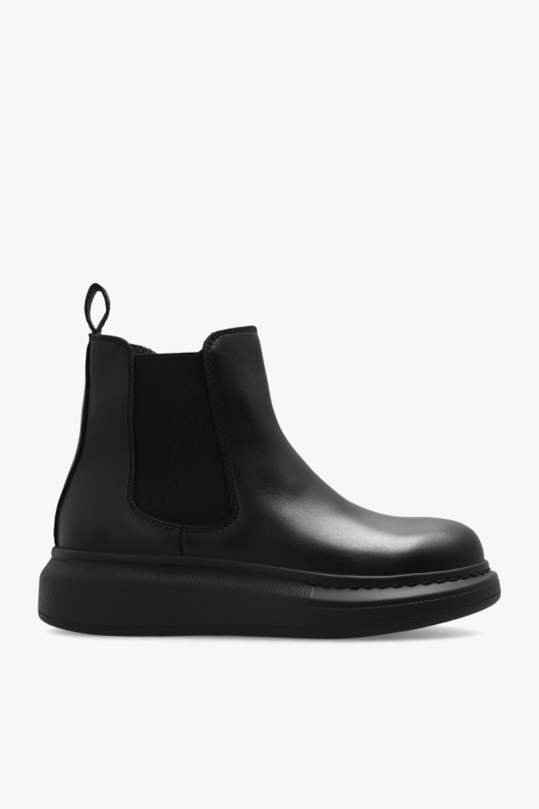 Кросівки alexander mcqueen reflective Leather ankle boots