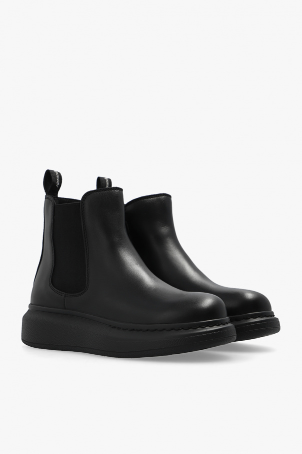 Alexander McQueen Kids Leather ankle boots