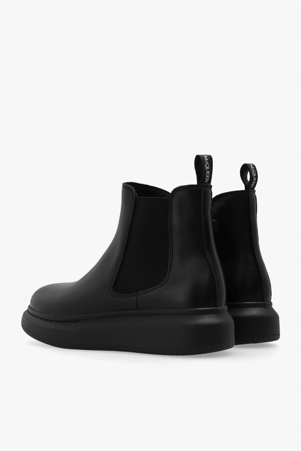 Кросівки alexander mcqueen reflective Leather ankle boots