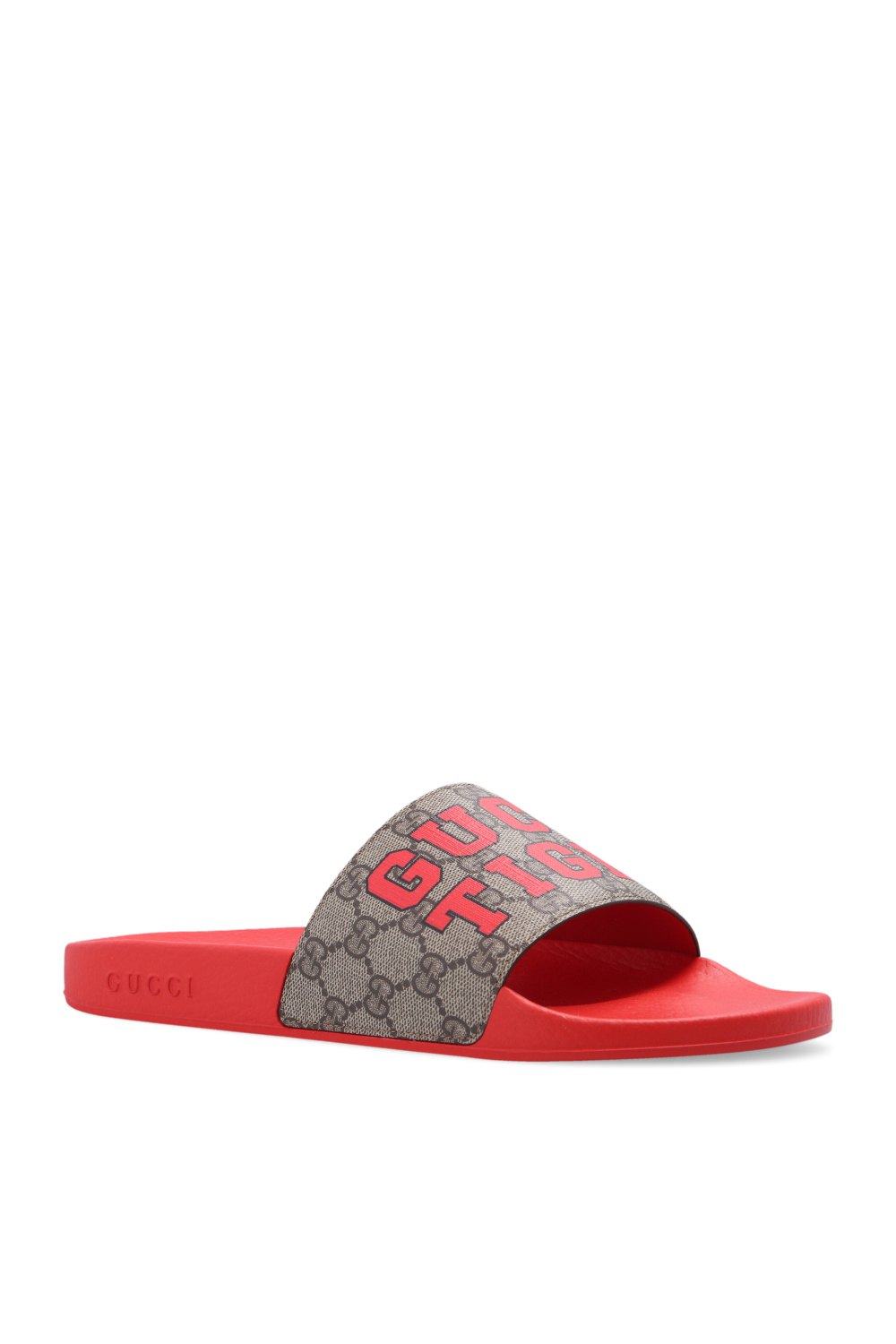 Gucci Interlocking G Rubber Slides Sandals Black 655265 Size 11