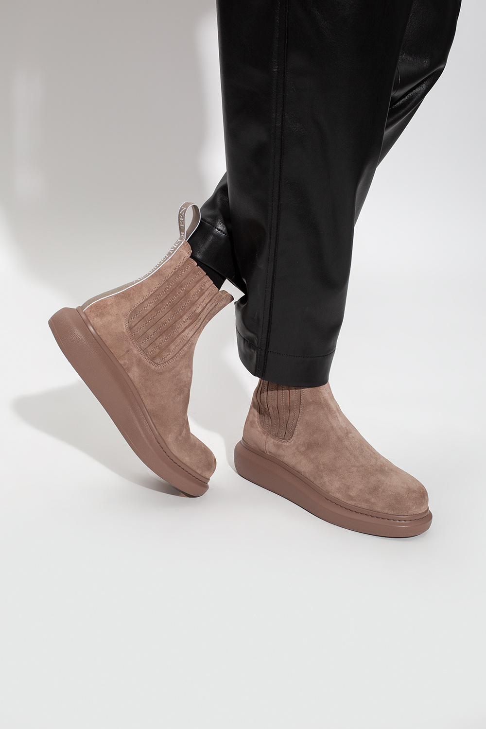 Alexander McQueen Suede Chelsea boots