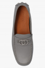 Gucci GREY Leather moccasins