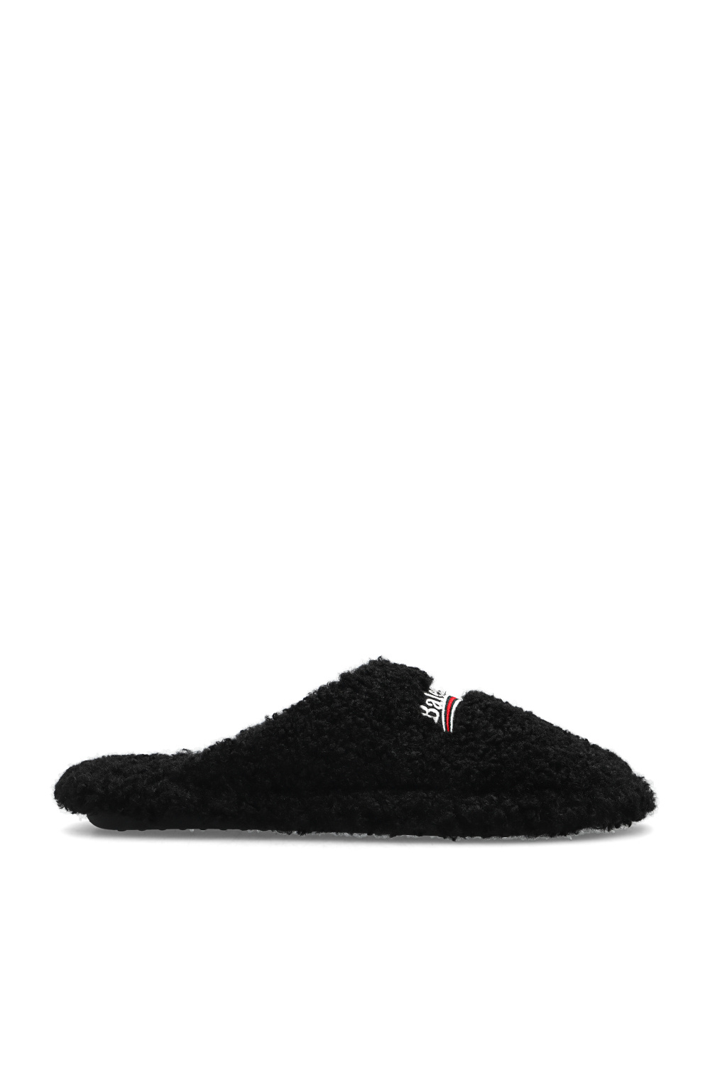 Balenciaga Furry slides with logo