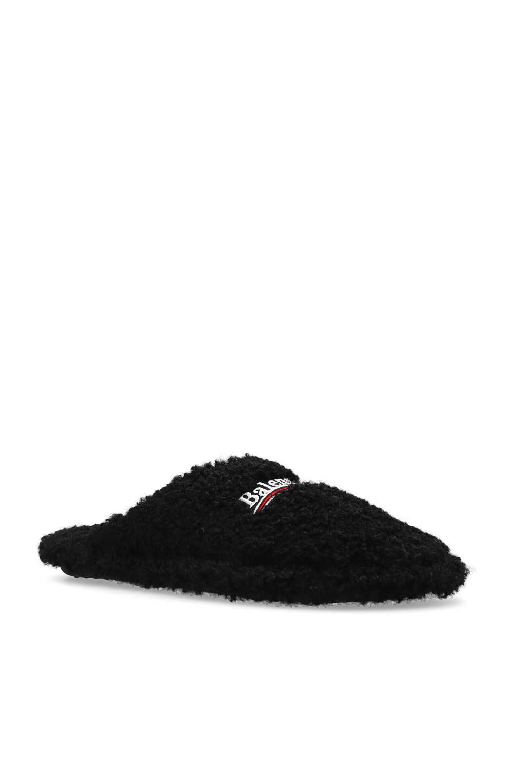 Balenciaga Furry slides with logo