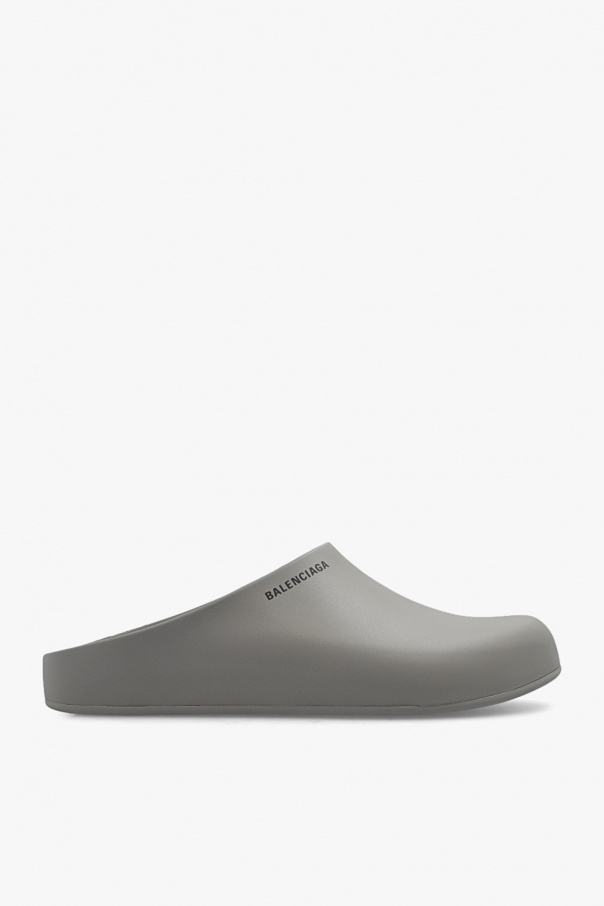 Balenciaga heel slides with logo