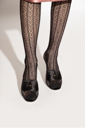 Gucci BLACK Heeled satin mules