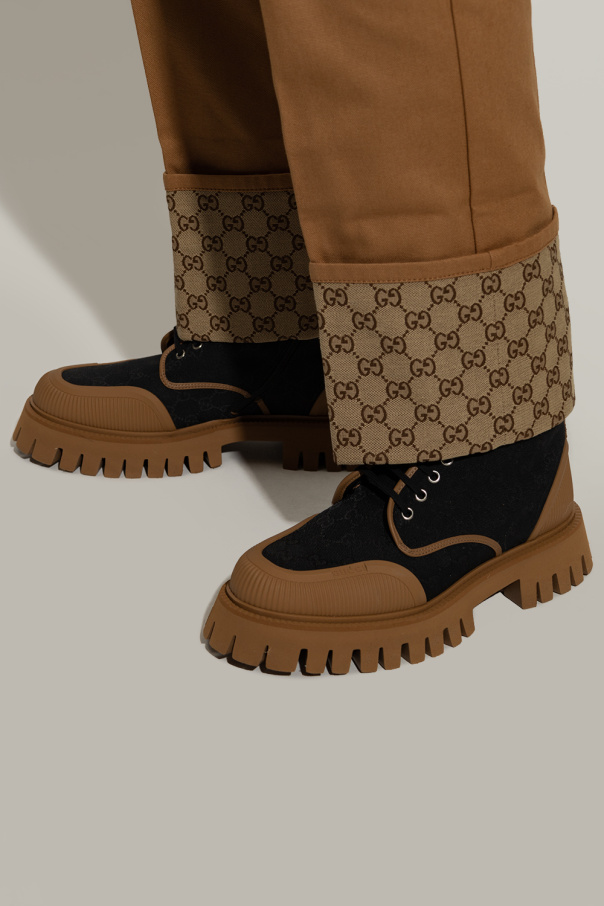 Gucci SPODNIE Lace-up boots