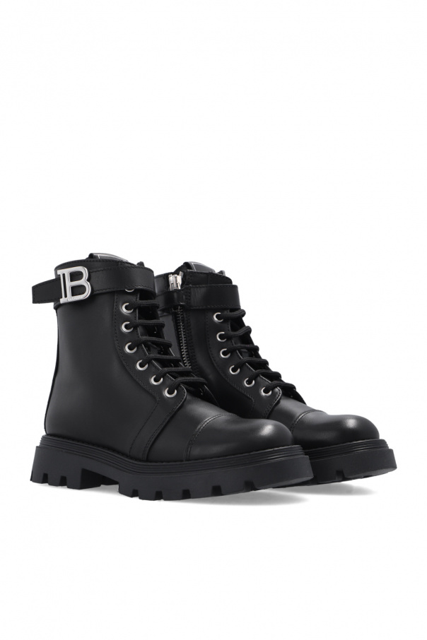 balmain KIDS Kids Leather ankle boots