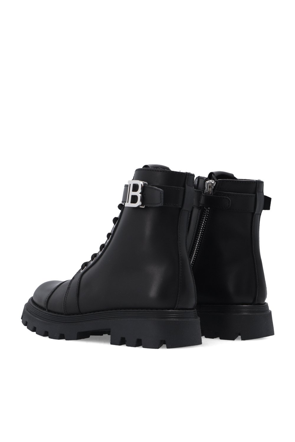 Balmain Kids Leather ankle boots