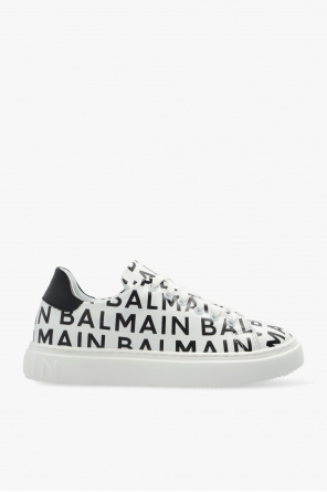 Balmain logo-print drawstring hood