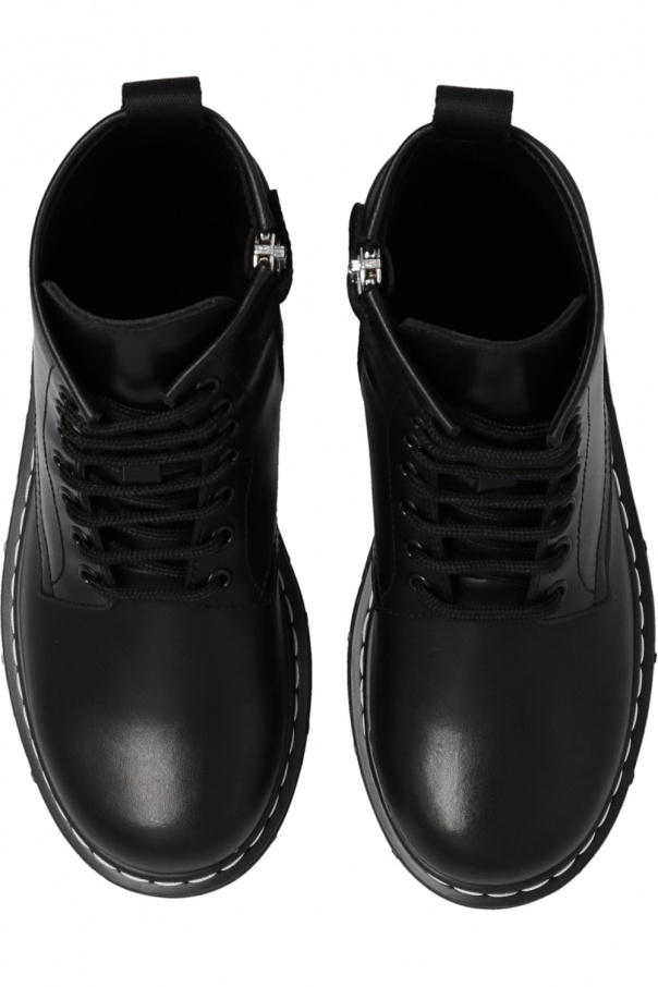 Balmain button Kids Ankle boots with logo